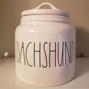 Rae Dunn Dachshund canister